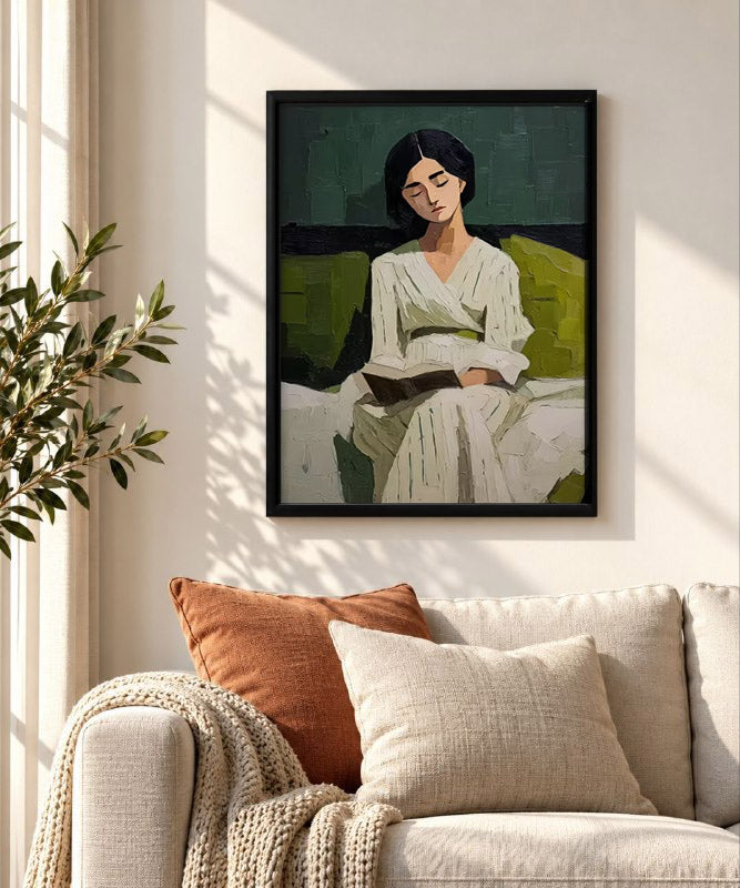Reading Woman Wall At Poster