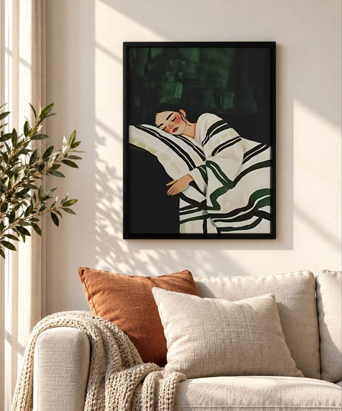 Sleeping Woman Art Poster