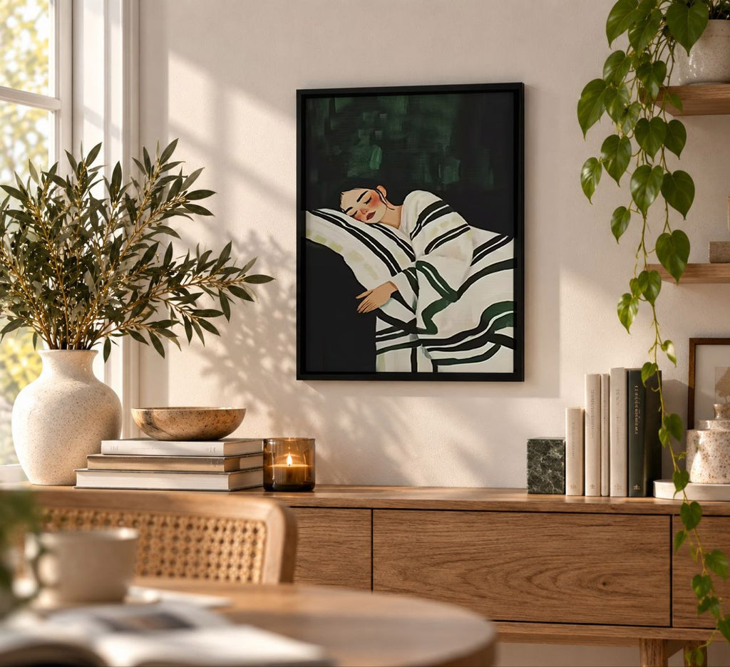 Sleeping Woman Art Poster