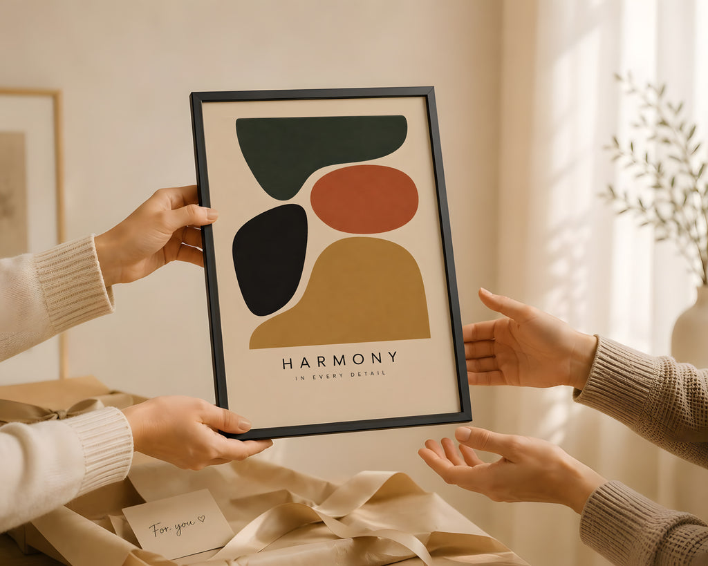 Organic Abstract Modernist Poster, Earthy Colour Block Wall Art, Mid Century Modern Print