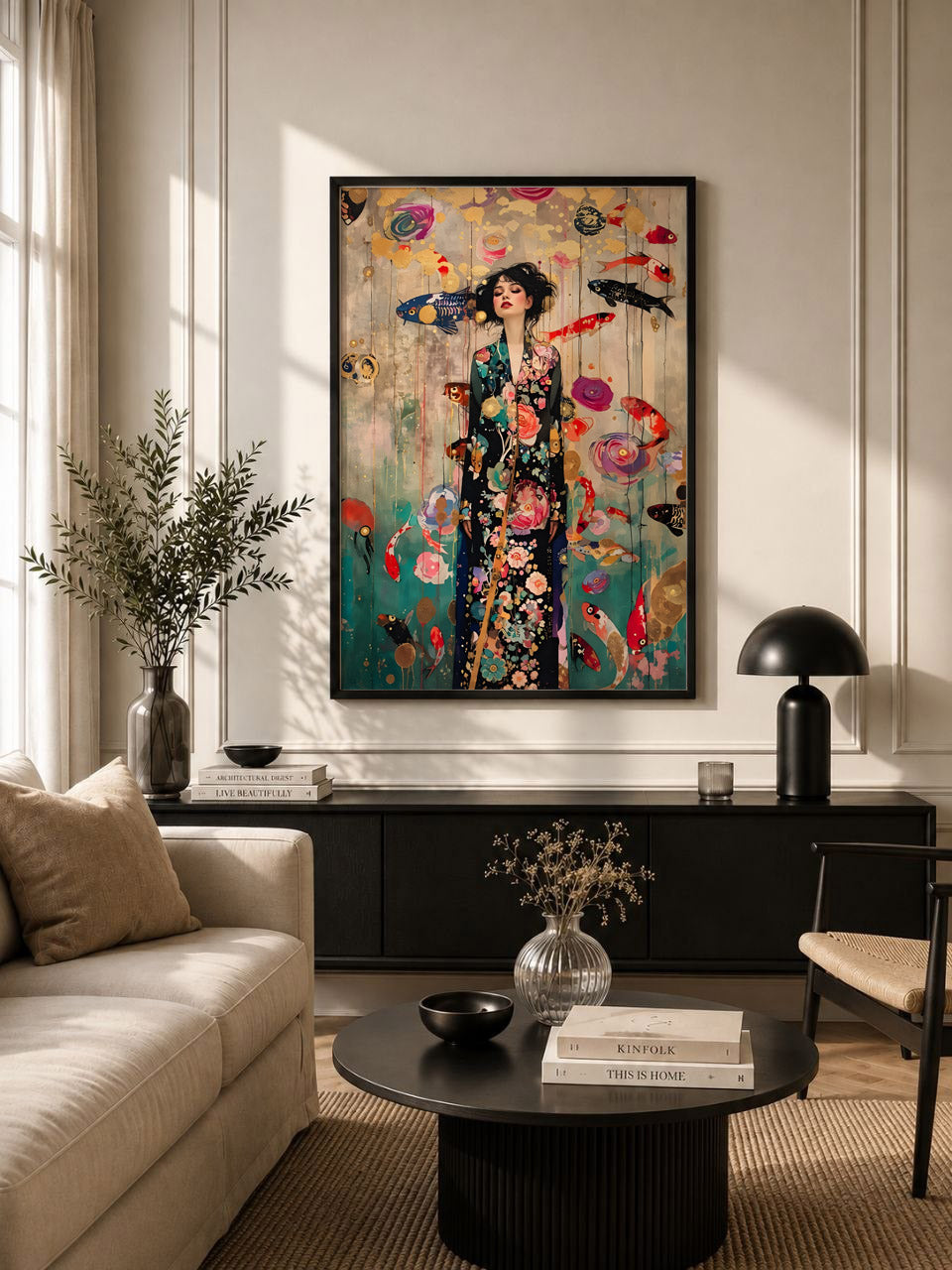 Maximalist Abstract Print, Abstract woman Wall Art