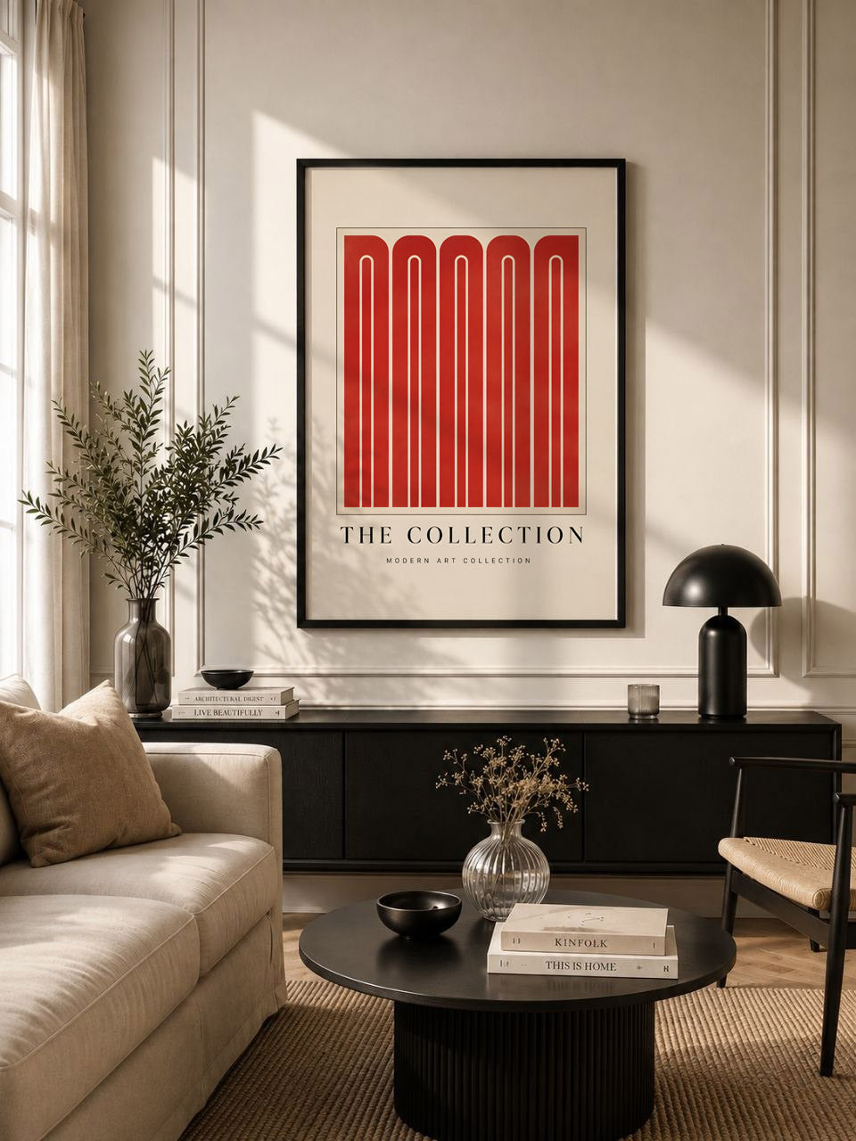 Mid Century Modern Minimalist Print, Graphic Design Decor