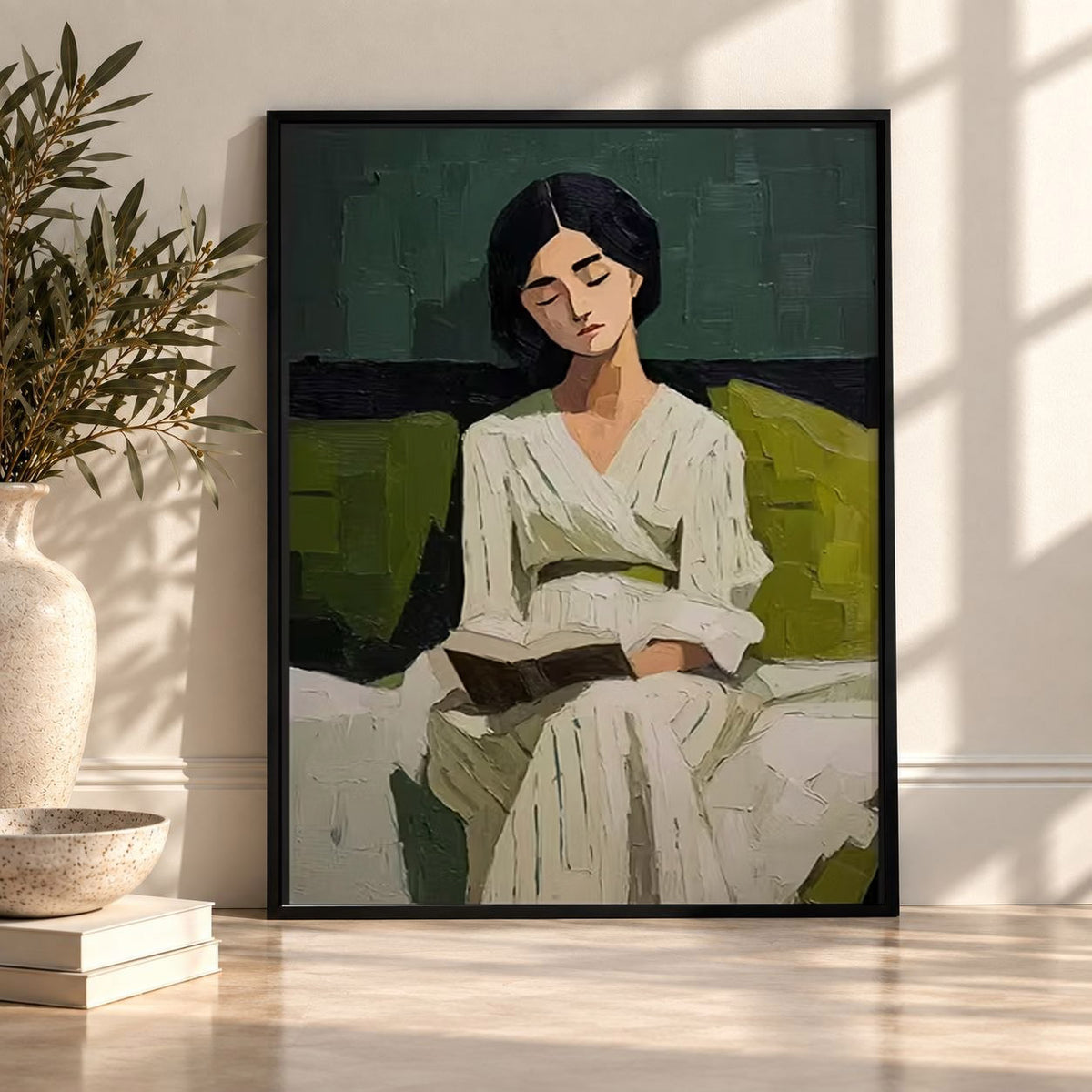 Reading Woman Wall At Poster