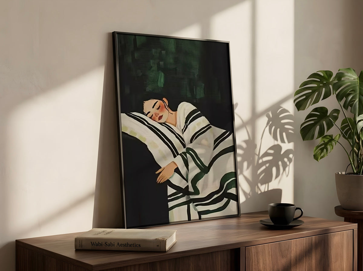 Sleeping Woman Art Poster