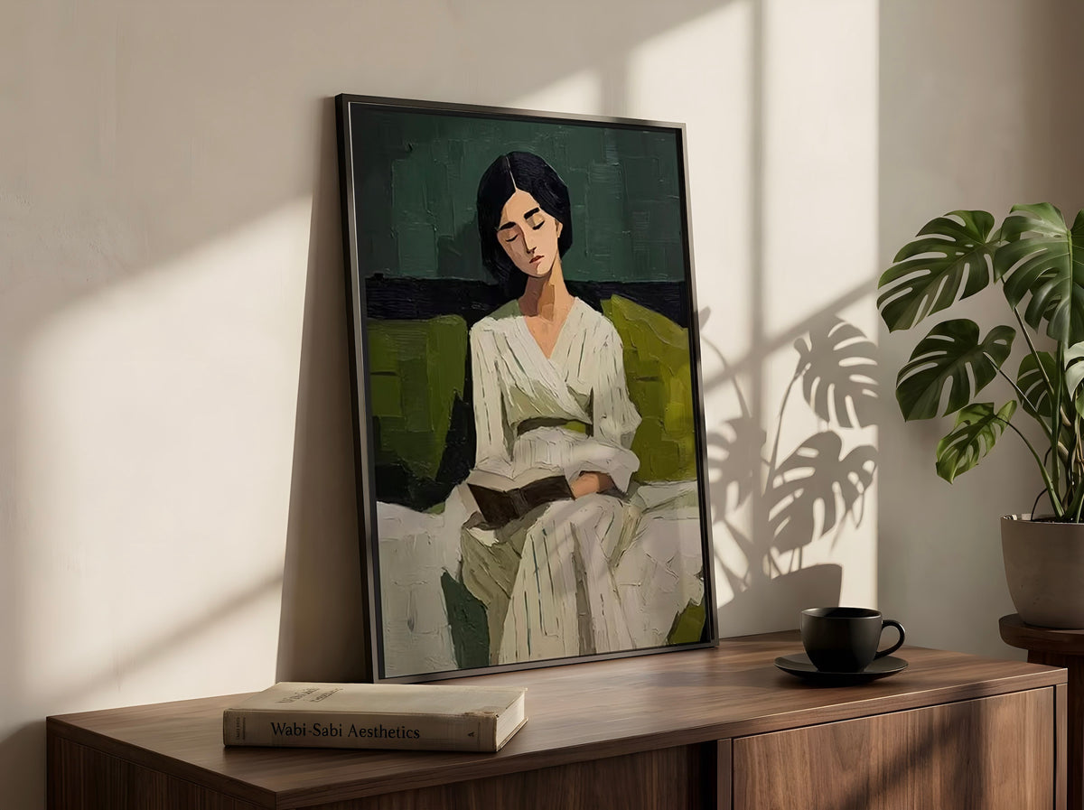 Reading Woman Wall At Poster