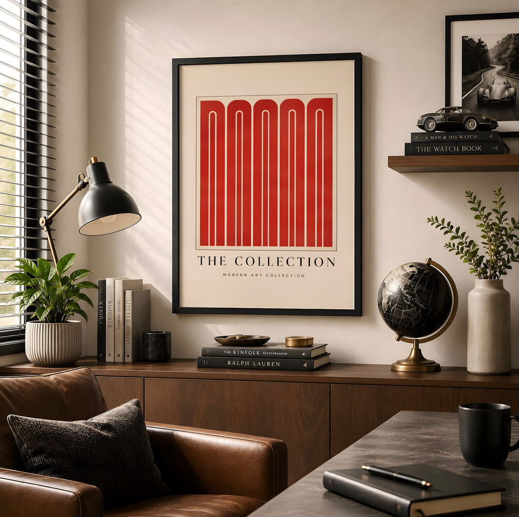 Mid Century Modern Minimalist Print, Graphic Design Decor