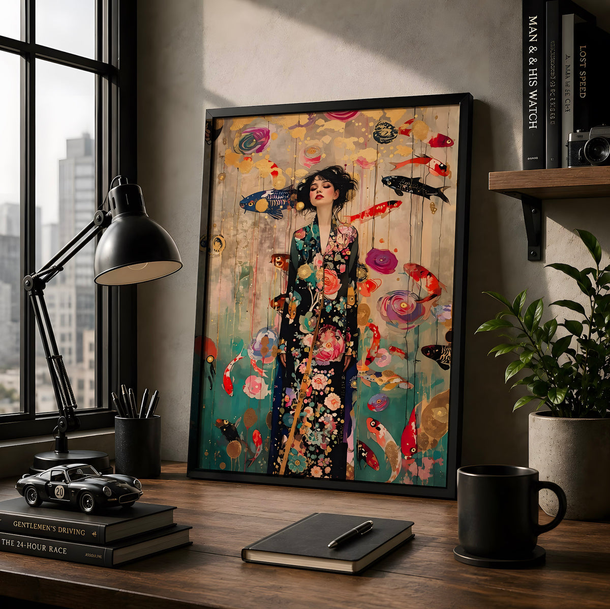 Maximalist Abstract Print, Abstract woman Wall Art