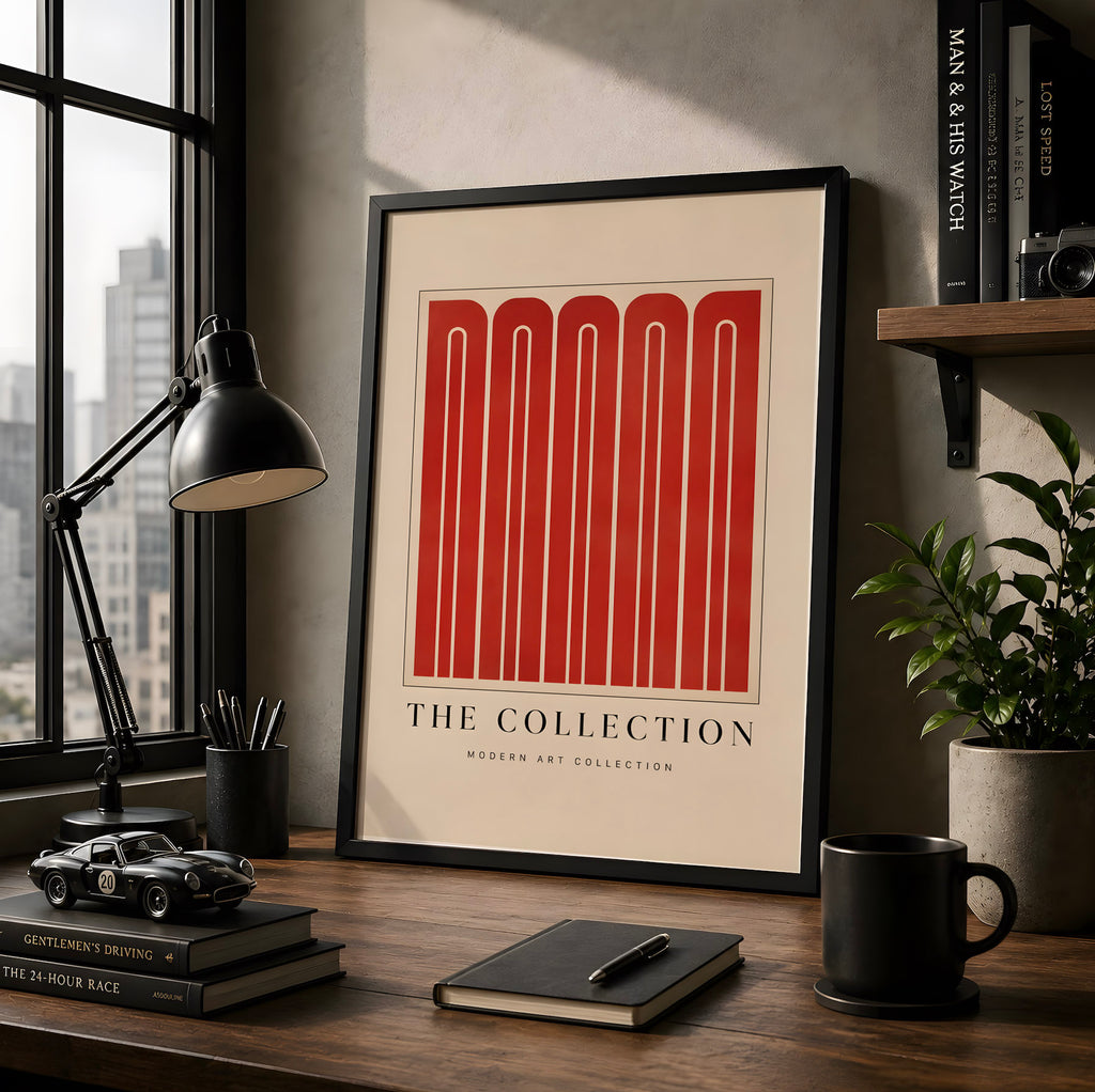 Mid Century Modern Minimalist Print, Graphic Design Decor