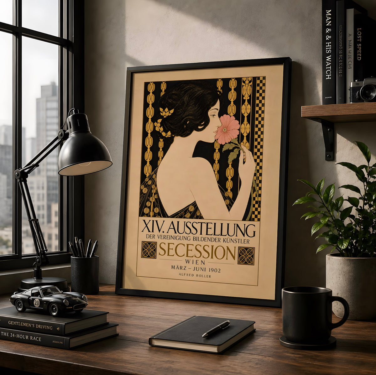 Art Nouveau Floral Wall Decor, Vienna Secession Exhibition Poster