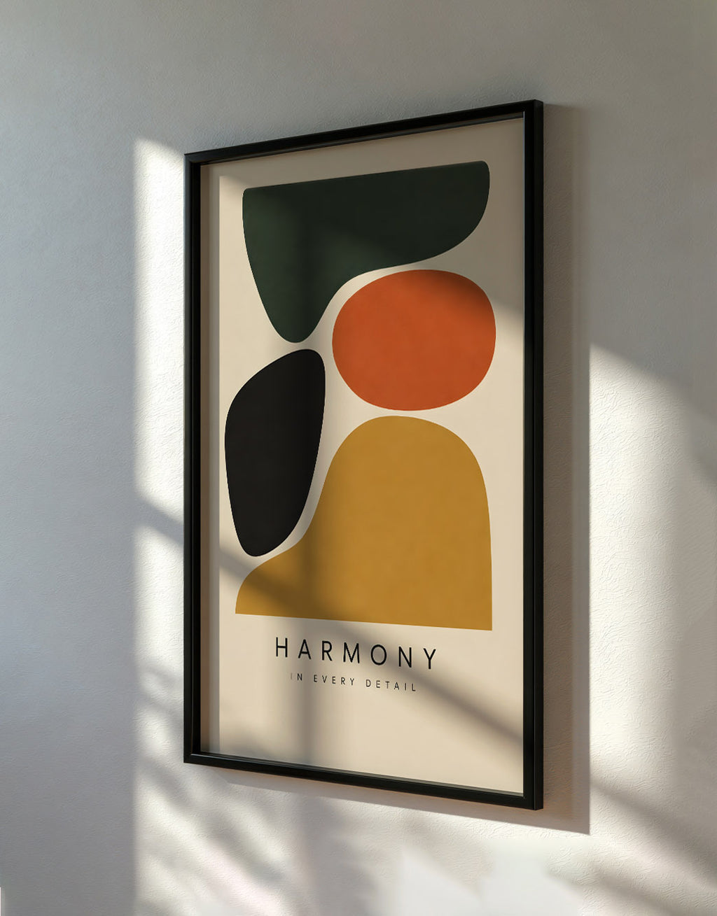 Organic Abstract Modernist Poster, Earthy Colour Block Wall Art, Mid Century Modern Print