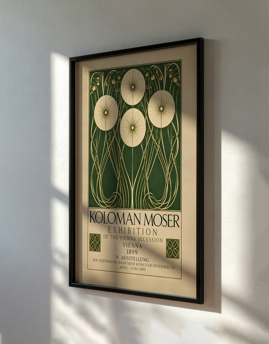 Koloman Moser Exhibition Poster, Art Nouveau Botanical Print, Vienna Secession Flower Wall Art