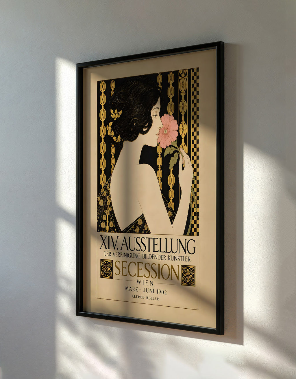 Art Nouveau Floral Wall Decor, Vienna Secession Exhibition Poster
