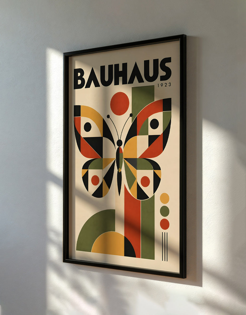 Bauhaus Butterfly Poster, Mid Century Modern Art, Retro Contemporary Art