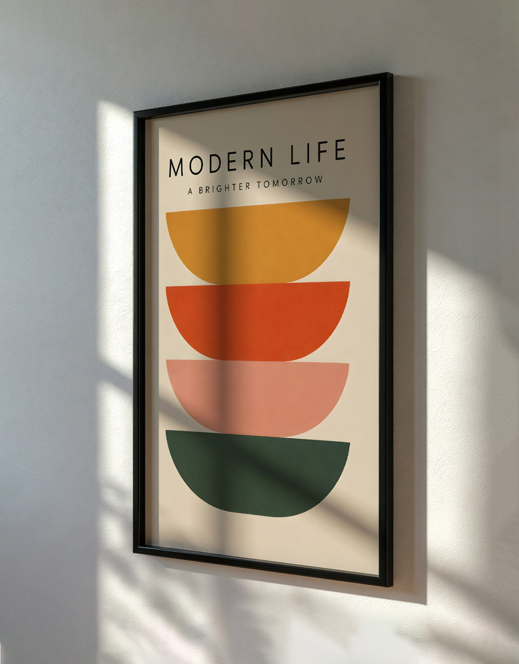 Colourful Geometric Modernist Poster, Mid Century Modern Wall Art