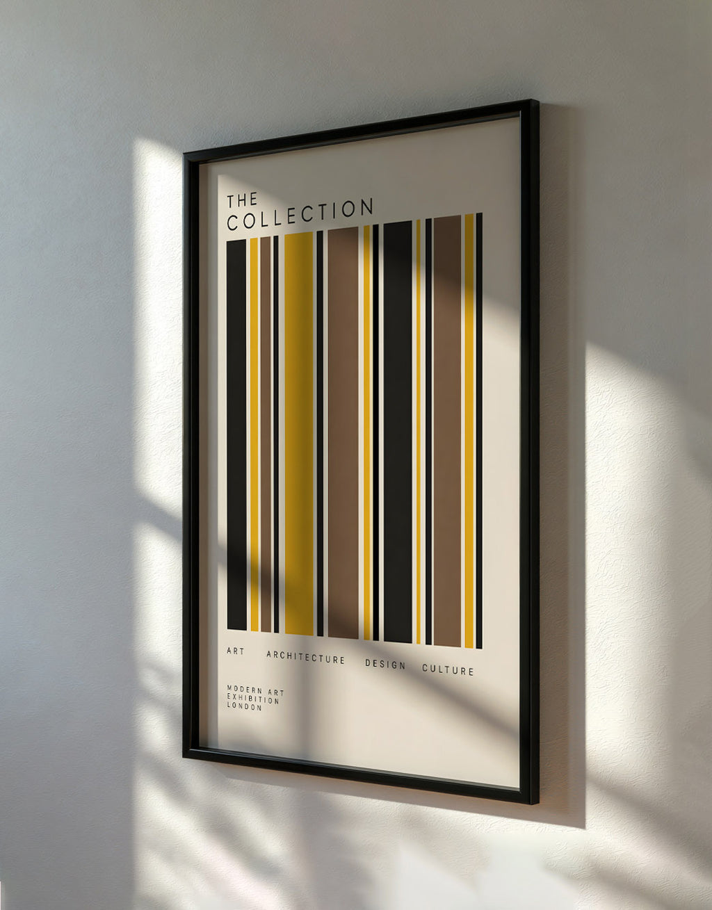 Modernist Geometric Poster, Minimalist Abstract Stripe Wall Art, Mid Century Modern Art