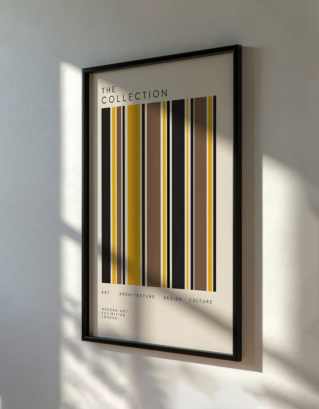 Modernist Geometric Poster, Minimalist Abstract Stripe Wall Art, Mid Century Modern Art