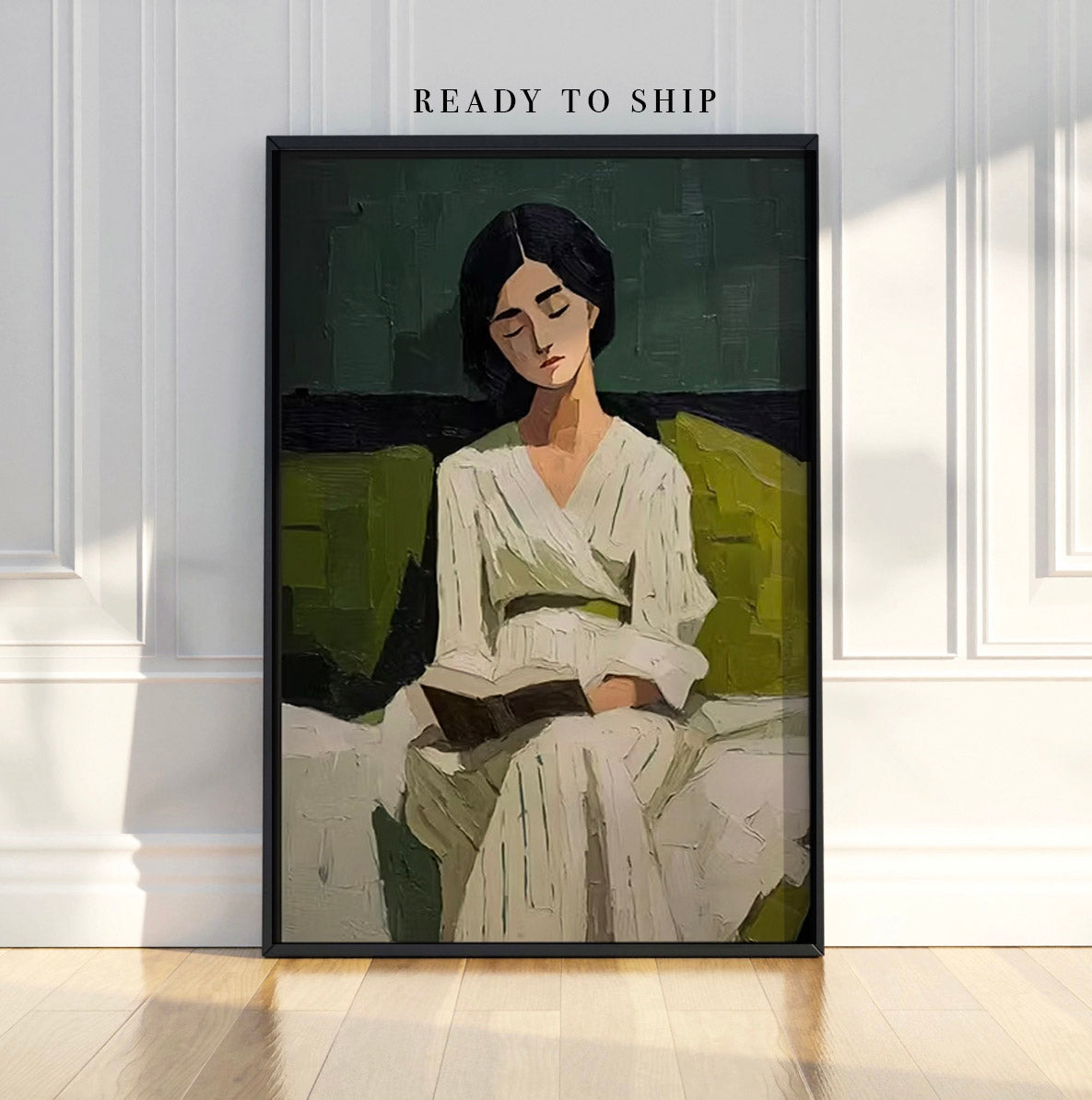 Reading Woman Wall At Poster