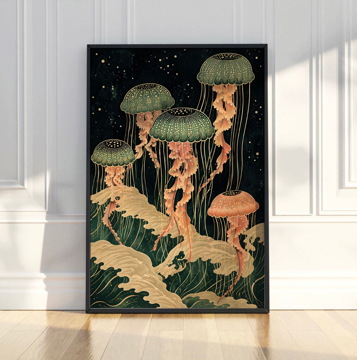 Wall Art Poster Jellyfish, Coastal Wall Design