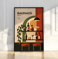 Bauhaus Bar Poster, Retro Geometric Drinks Print, Abstract Bar Decor