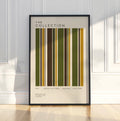 Green Modernist Poster, Geometric Stripe Wall Art, Mid Century Modern