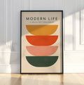 Colourful Geometric Modernist Poster, Mid Century Modern Wall Art
