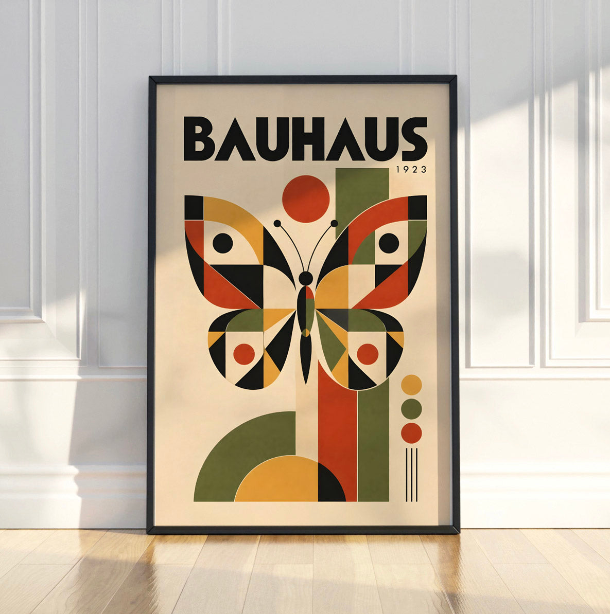 Bauhaus Butterfly Poster, Mid Century Modern Art, Retro Contemporary Art