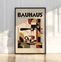 Bauhaus Abstract Art Poster, Geometric Wall Art, Mid Century Modern Print