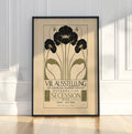 Secession Herbstzeit Exhibition Poster, Art Nouveau Floral Print, Vintage Botanical Flower Wall Art