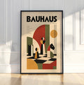 Bauhaus Chess Poster, Geometric Mid Century Modern Print, Bauhaus Decor