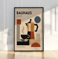 Bauhaus Coffee Station Poster, Mid-Century Modern Kitchen Art Print