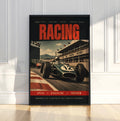 Vintage Racing  Print, Focus Precision Passion, Masculine Gift