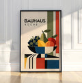 Bauhaus Kitchen Fruit Poster, Geometric  Still Life Wall Art, Mid Century Modern Kitchen Decor