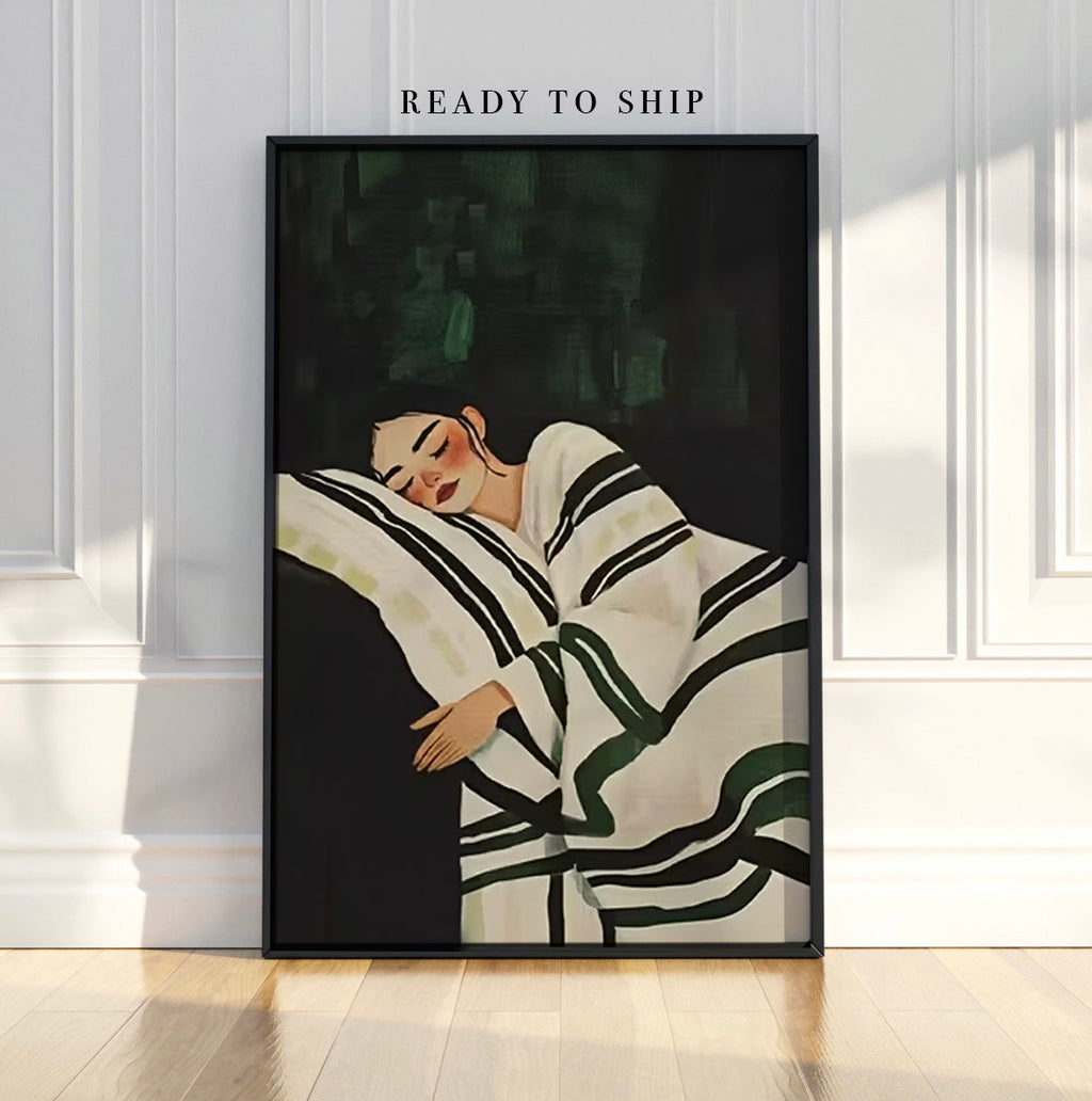 Sleeping Woman Art Poster