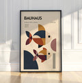 Bauhaus Geometric Fish Print, Mid-Century Modern Coastal Art