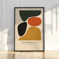 Organic Abstract Modernist Poster, Earthy Colour Block Wall Art, Mid Century Modern Print