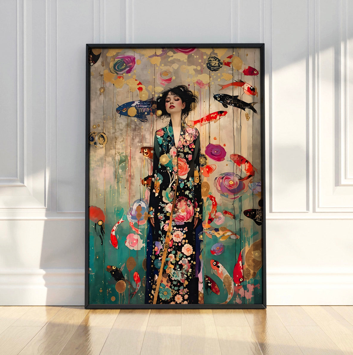 Maximalist Abstract Print, Abstract woman Wall Art